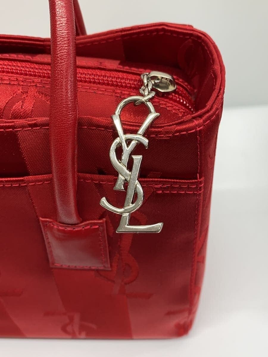 YVES SAINT LAURENT Tote Bag Canvas RED 6