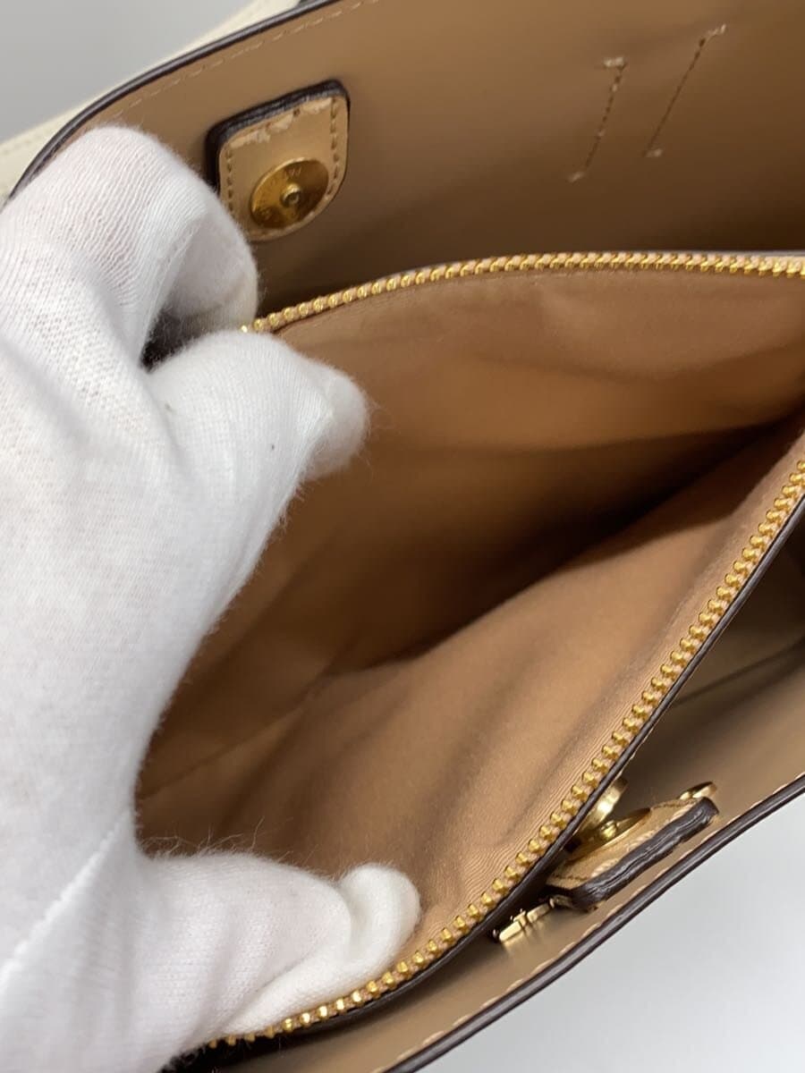 COACH Handbag Leather WHT Solid 8