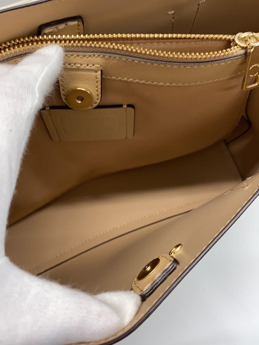 COACH Handbag Leather WHT Solid 9