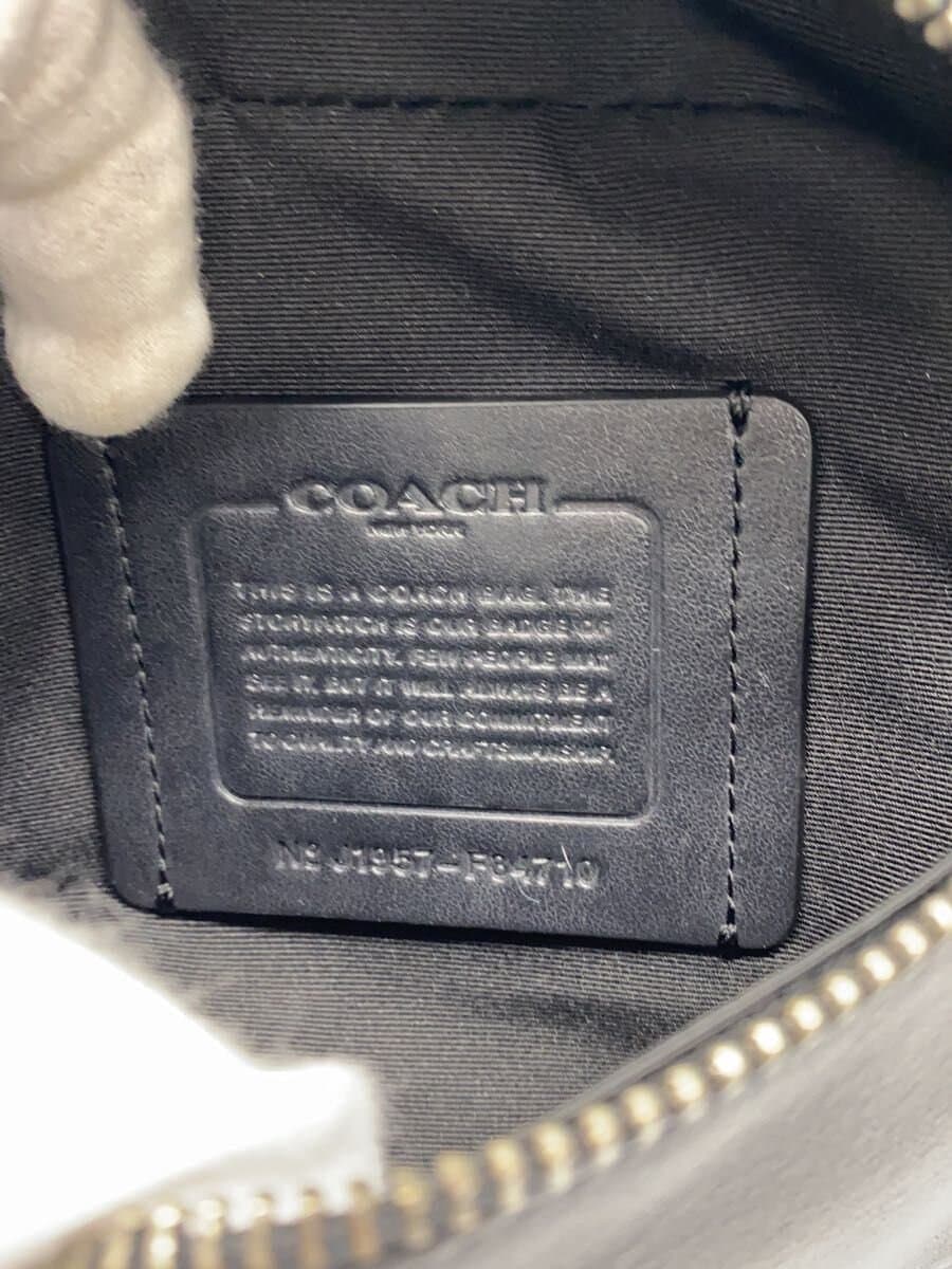 COACH Waist Bag Leather BLK F84710 6
