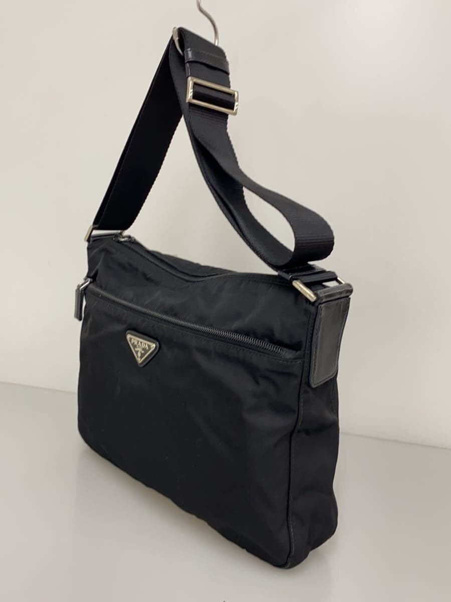 PRADA Shoulder Bag Nylon Black Plain BT0167 2