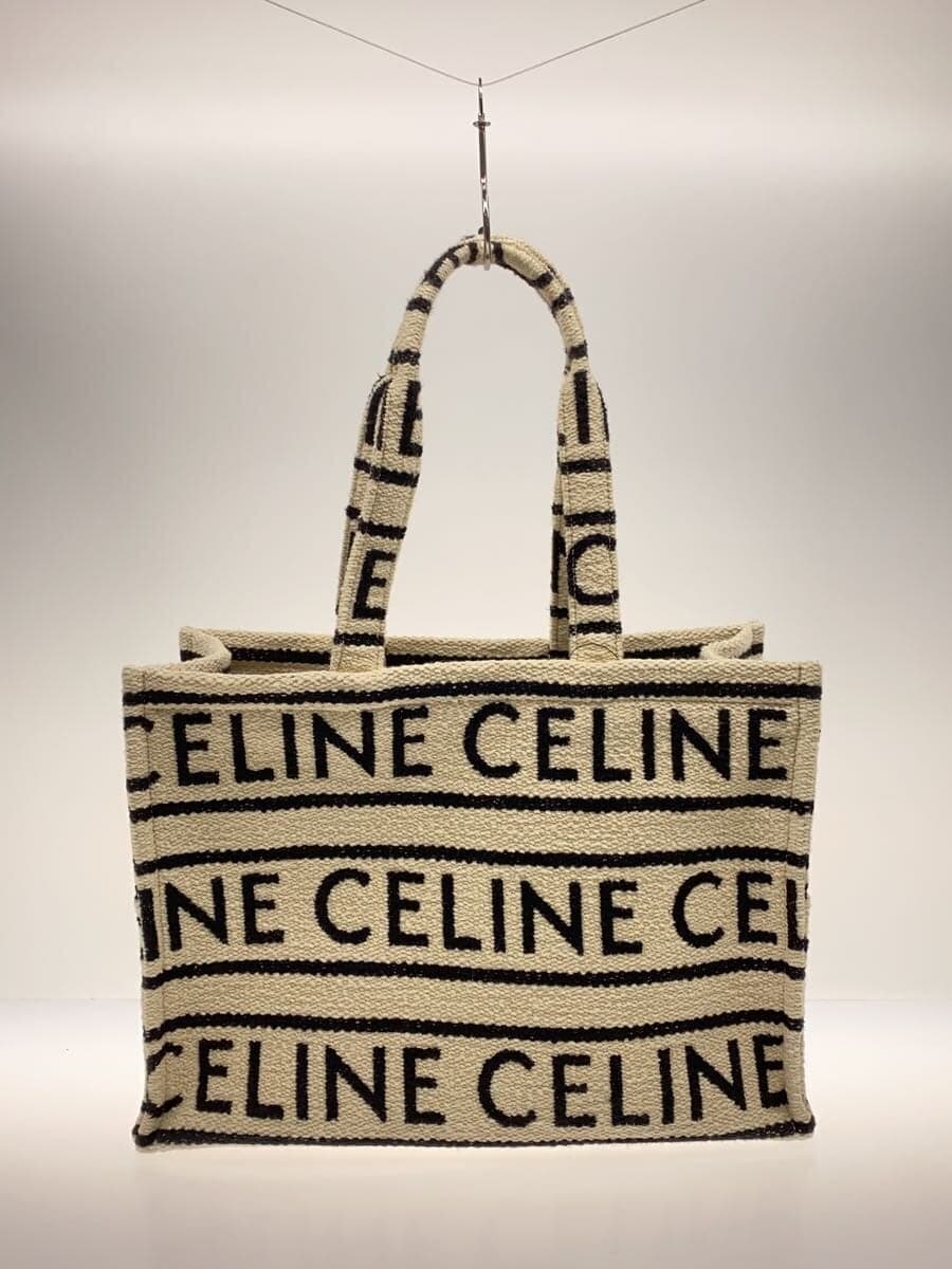 CELINE Tote Bag Canvas WHT 196762EG8.01WB 3