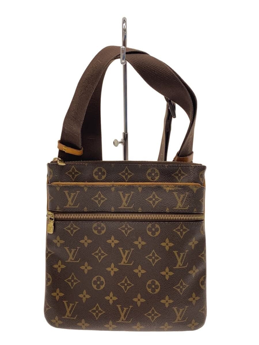 LOUIS VUITTON Pochette Valmy Monogram Canvas PVC BRW All-over pattern M40524