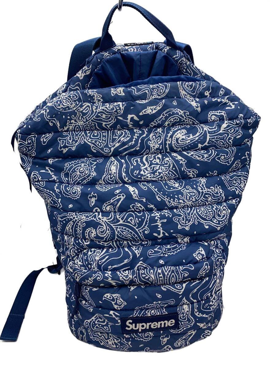 Supreme Backpack Polyester Blue All-over pattern