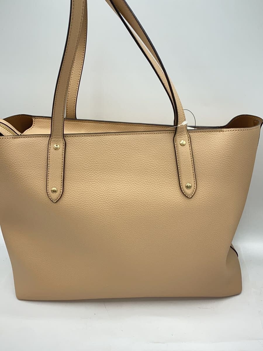 COACH Tote Bag_All Leather Leather BEG 3