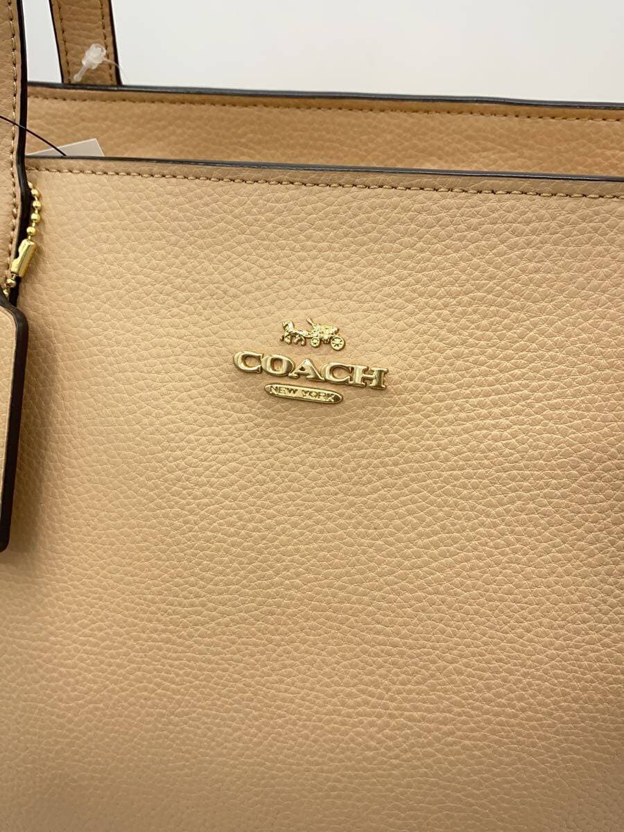 COACH Tote Bag_All Leather Leather BEG 5