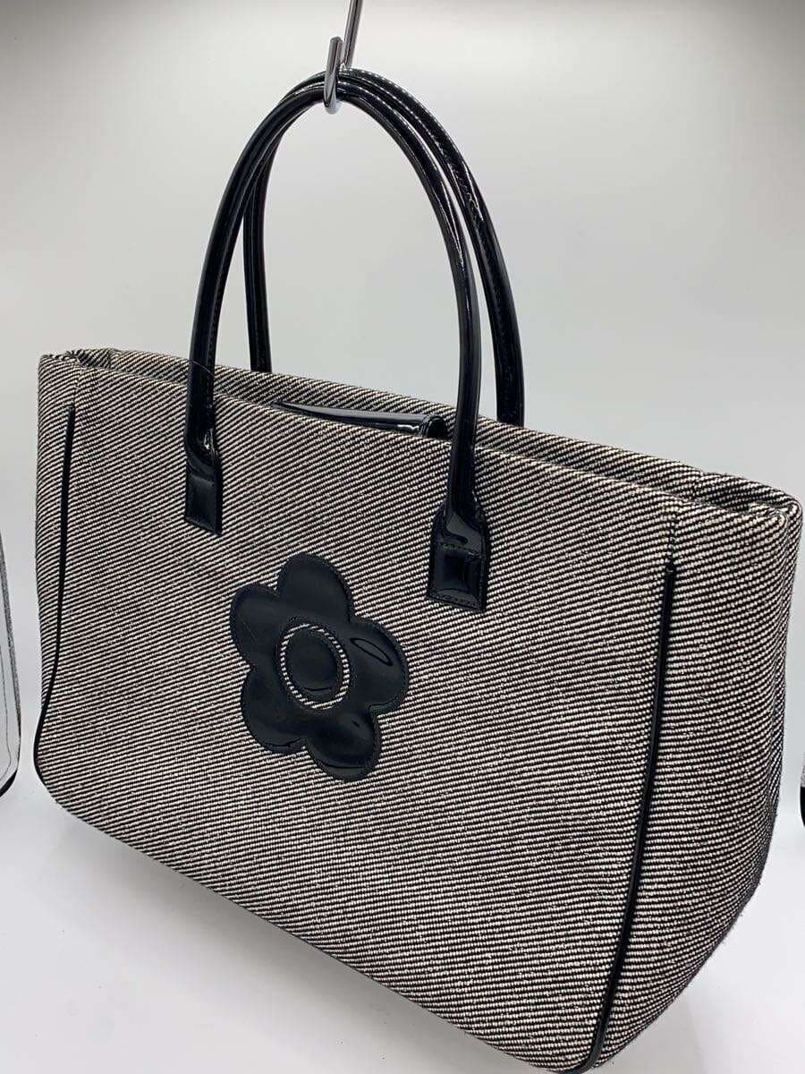 MARY QUANT Tote Bag Canvas BLK 2