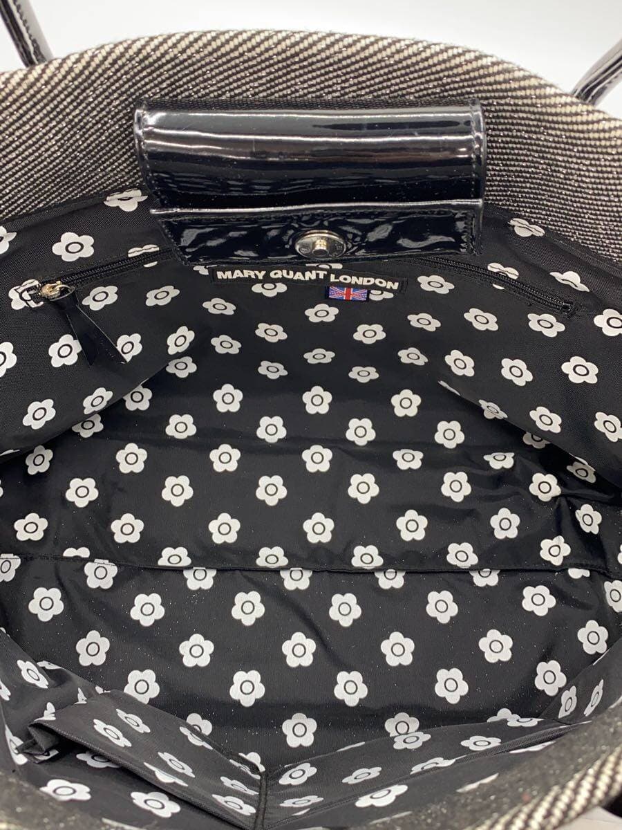 MARY QUANT Tote Bag Canvas BLK 6