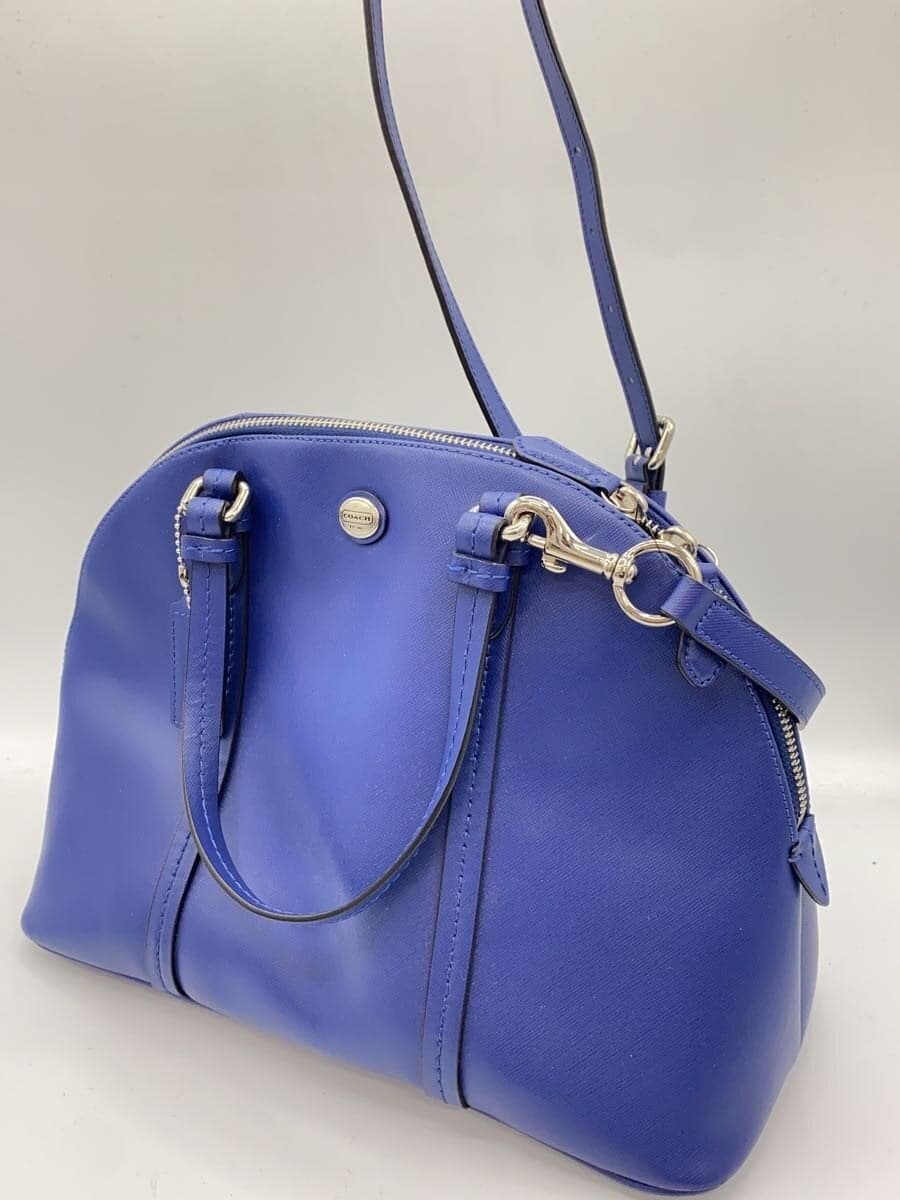 COACH Handbag_All Leather Leather BLU 2