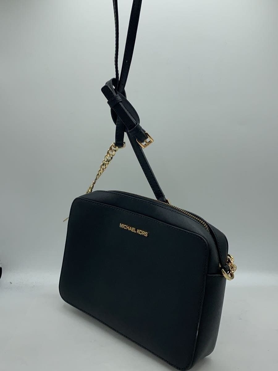 MICHAEL KORS Shoulder Bag Leather BLK 2
