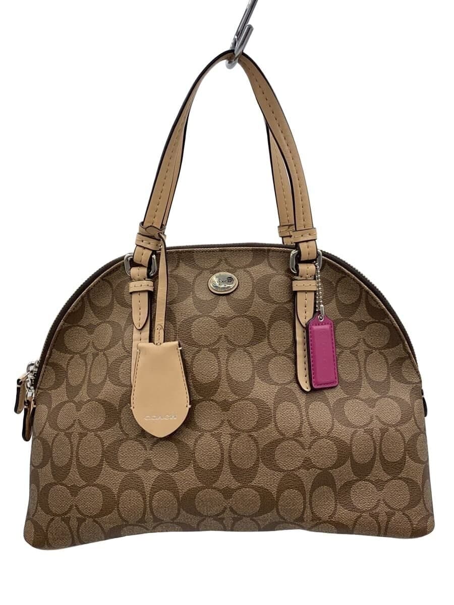 COACH Handbag Leather BRW All Over Pattern f26184