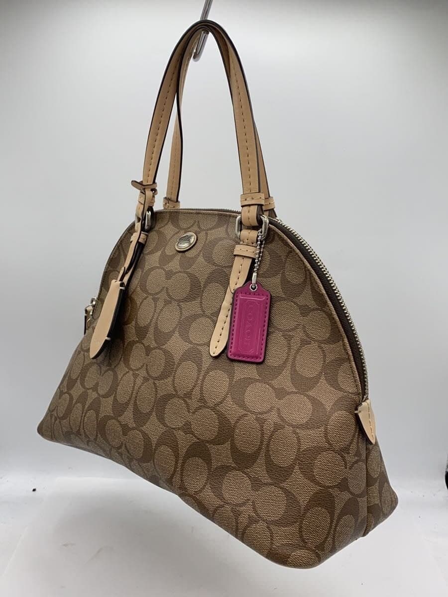 COACH Handbag Leather BRW All Over Pattern f26184 2