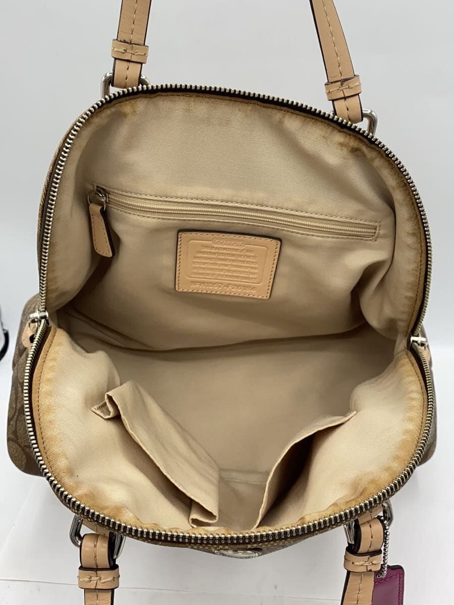 COACH Handbag Leather BRW All Over Pattern f26184 5