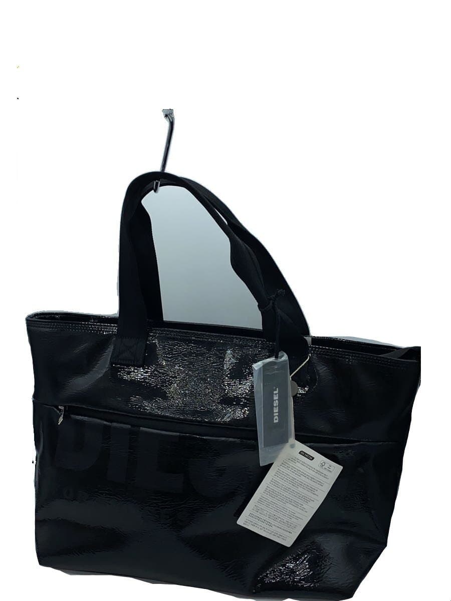 Diesel Fashion Tote Bag Enamel Black Plain