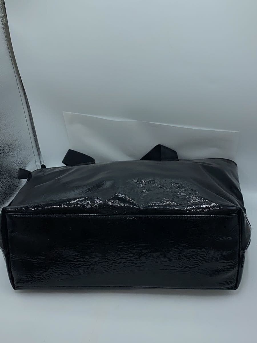 DIESEL Tote Bag Enamel Black Plain 4