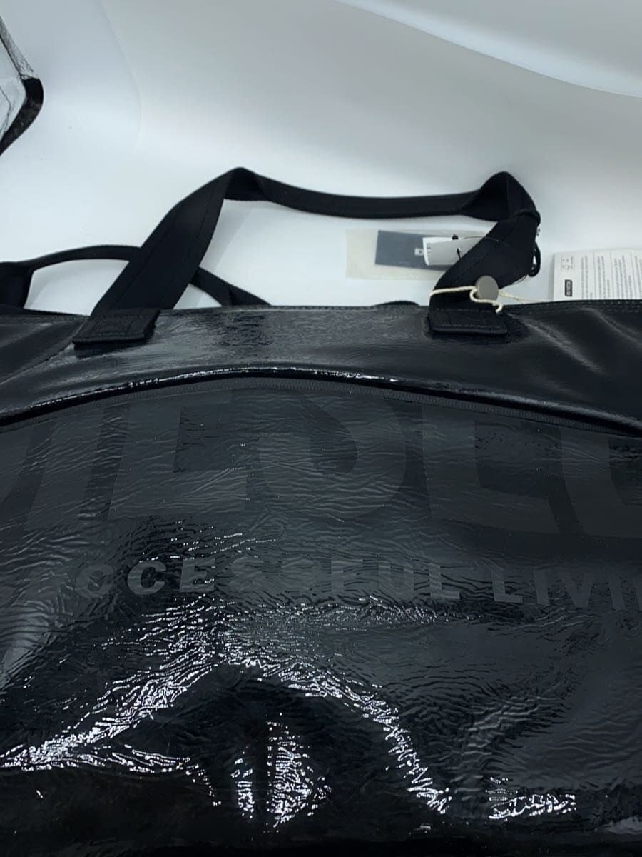 Diesel Fashion Tote Bag Enamel Black Plain 5