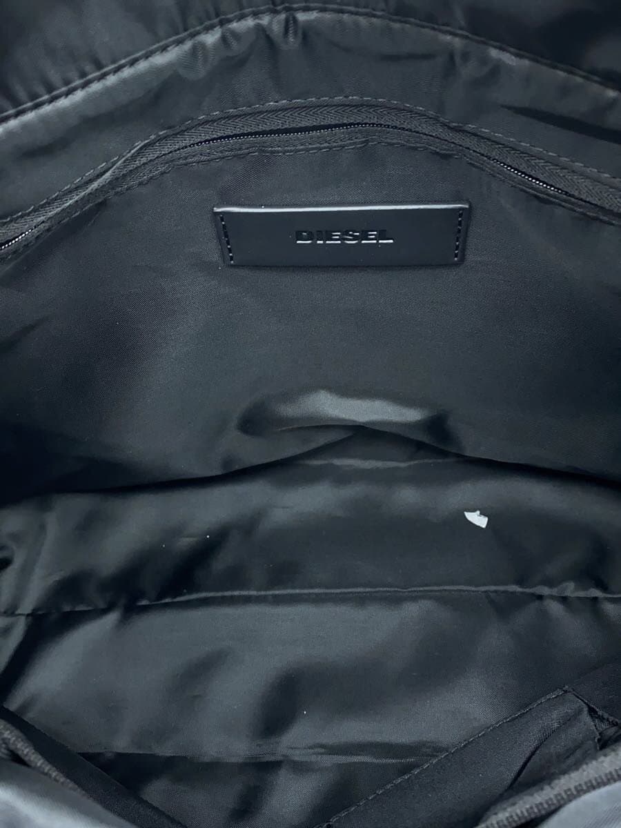 Diesel Fashion Tote Bag Enamel Black Plain 6