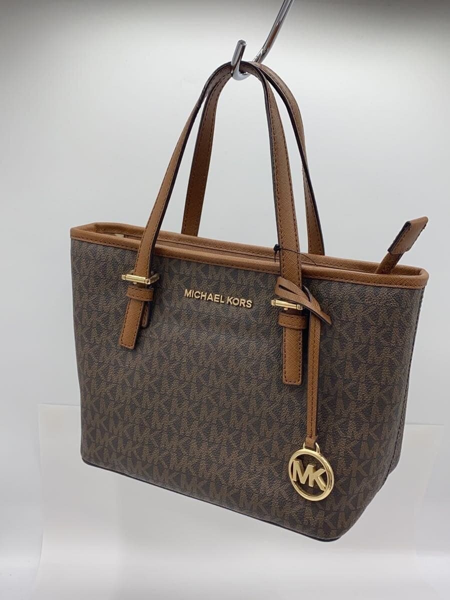 MICHAEL KORS handbag leather BRW all-over pattern 2