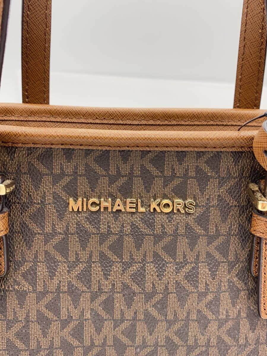 MICHAEL KORS handbag leather BRW all-over pattern 5