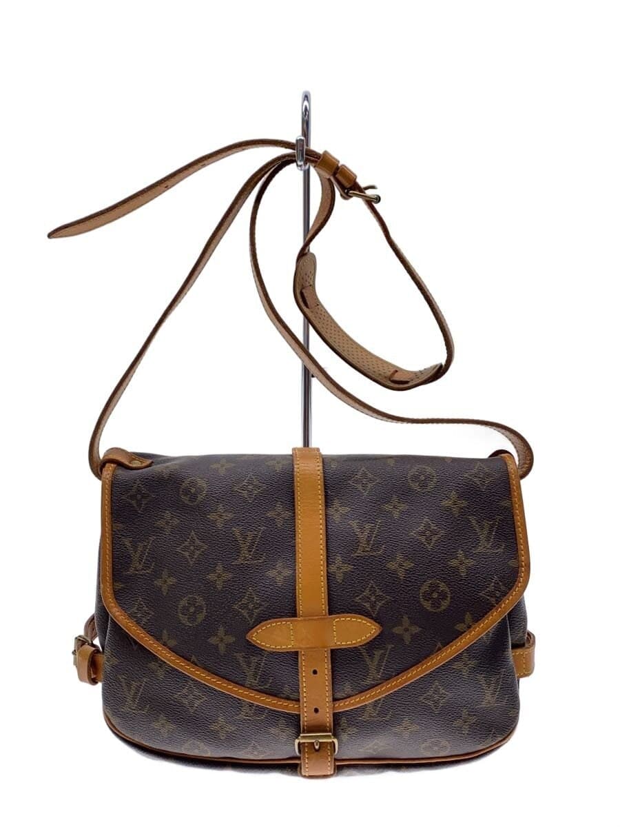 LOUIS VUITTON1)Saumur 30_Monogram Canvas PVC BRW All Over Pattern