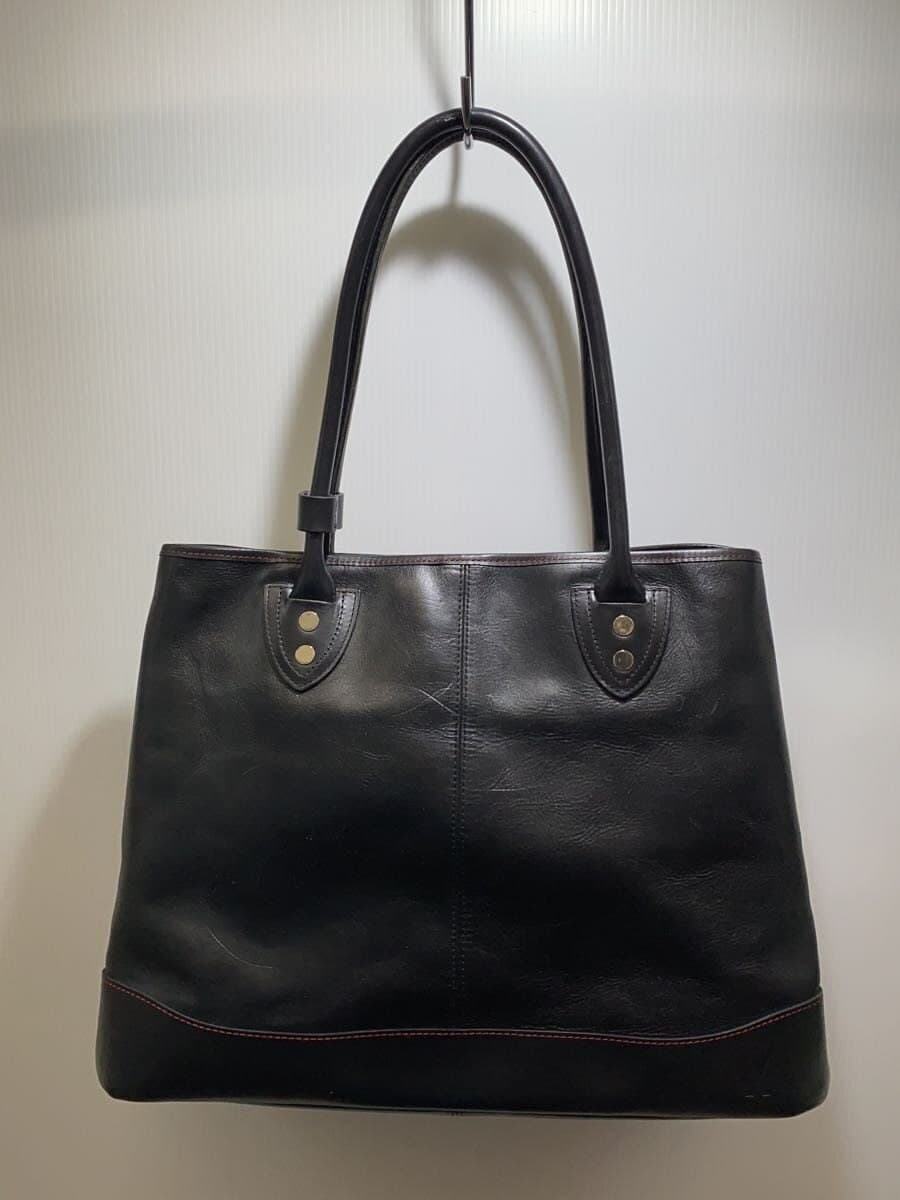 VARTIX tote bag leather black plain 3