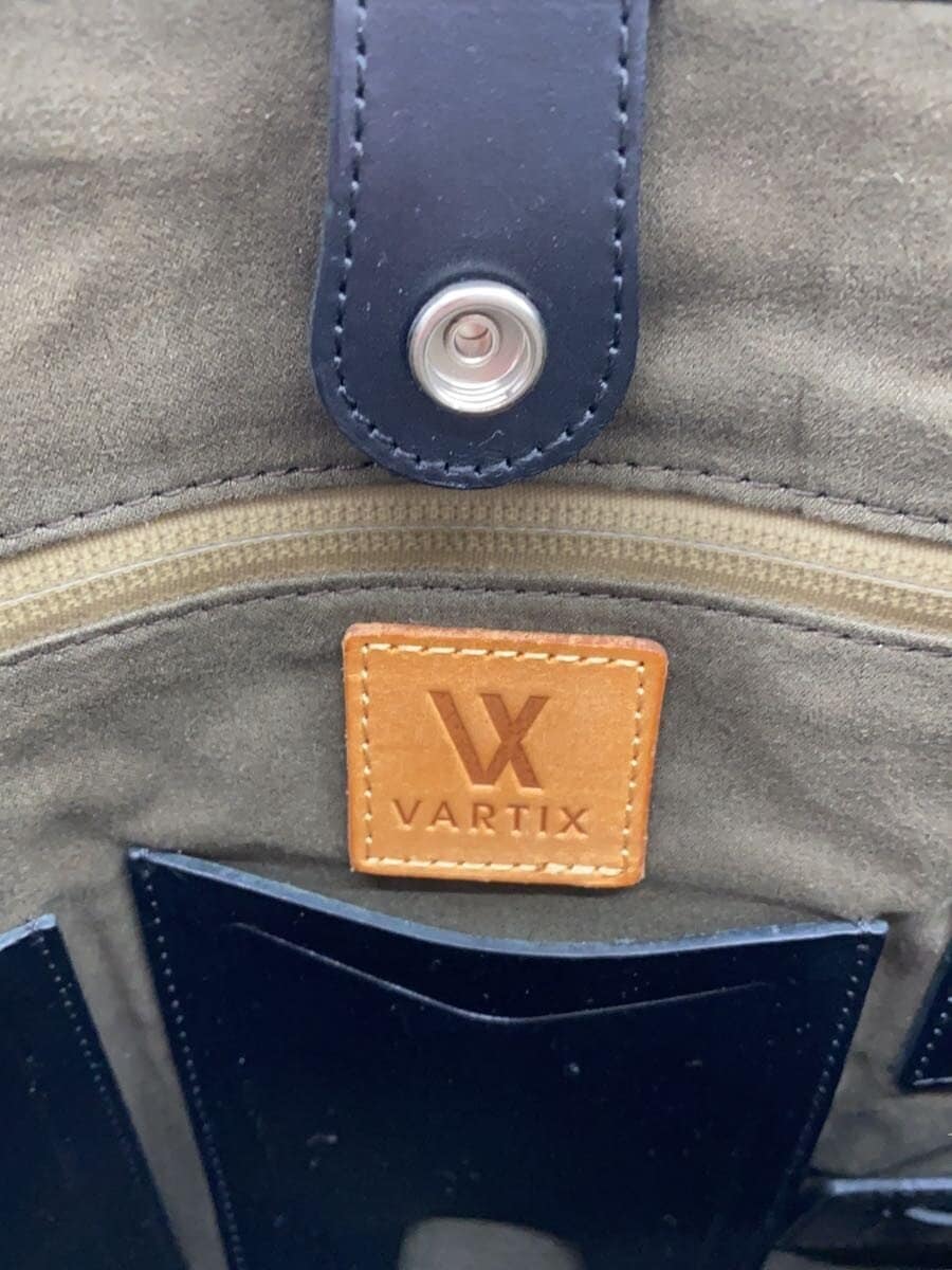 VARTIX tote bag leather black plain 5