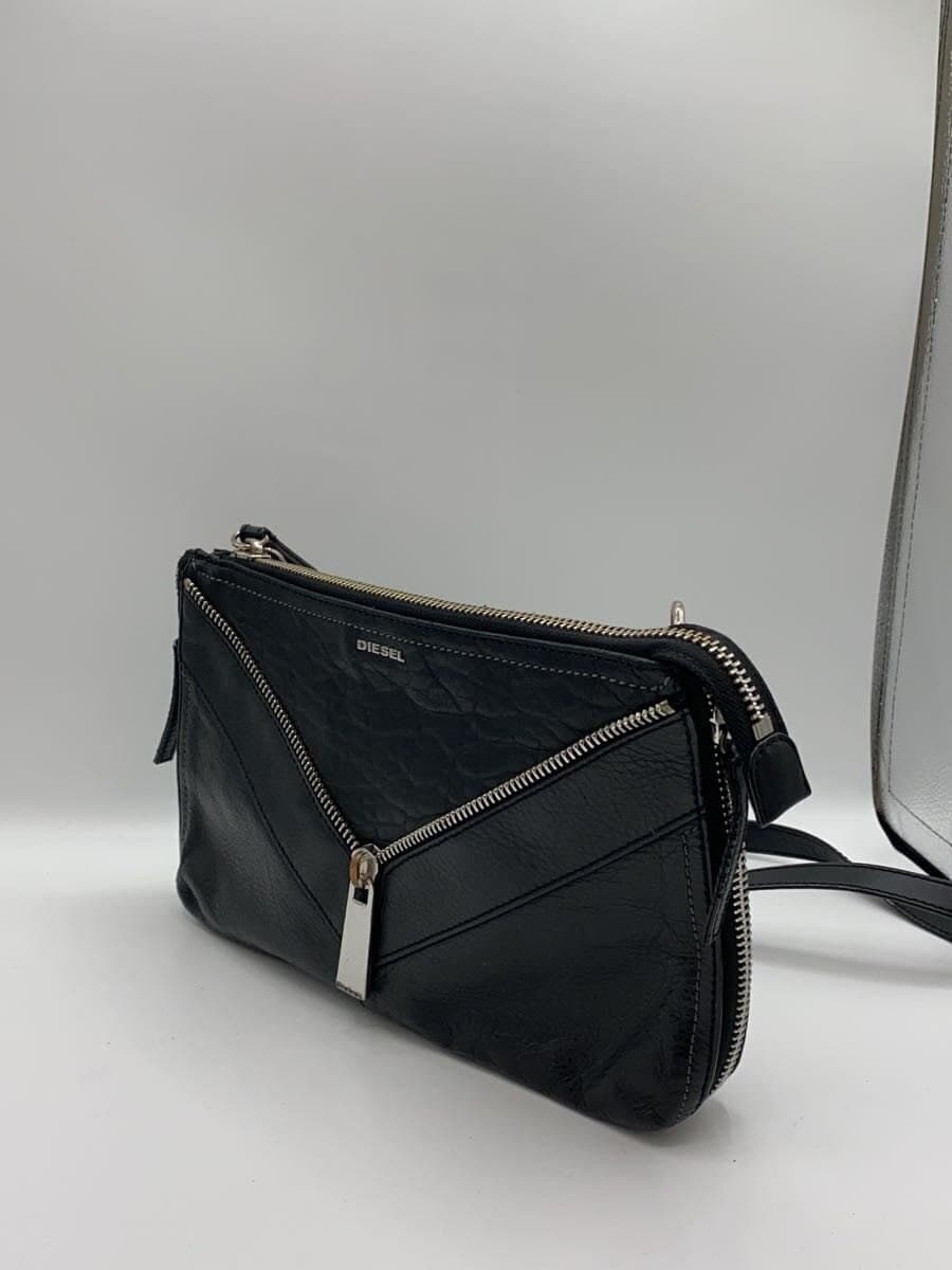 Diesel Fashion Shoulder Bag Leather BLK 2