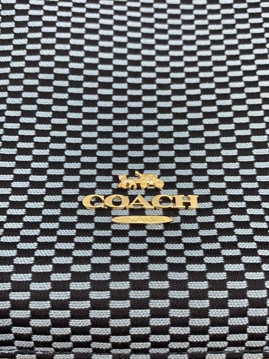 COACH Legacy Jacquard Handbag Canvas BLU Check 67367 5