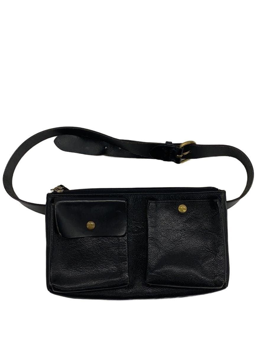 IL BISONTE Waist Pouch Leather BLK Solid