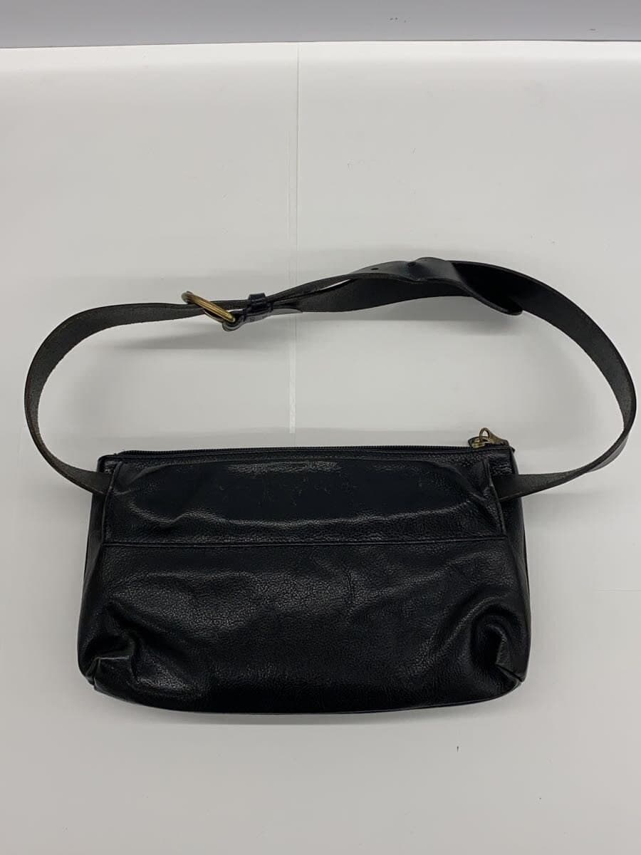 IL BISONTE Waist Pouch Leather BLK Solid 3