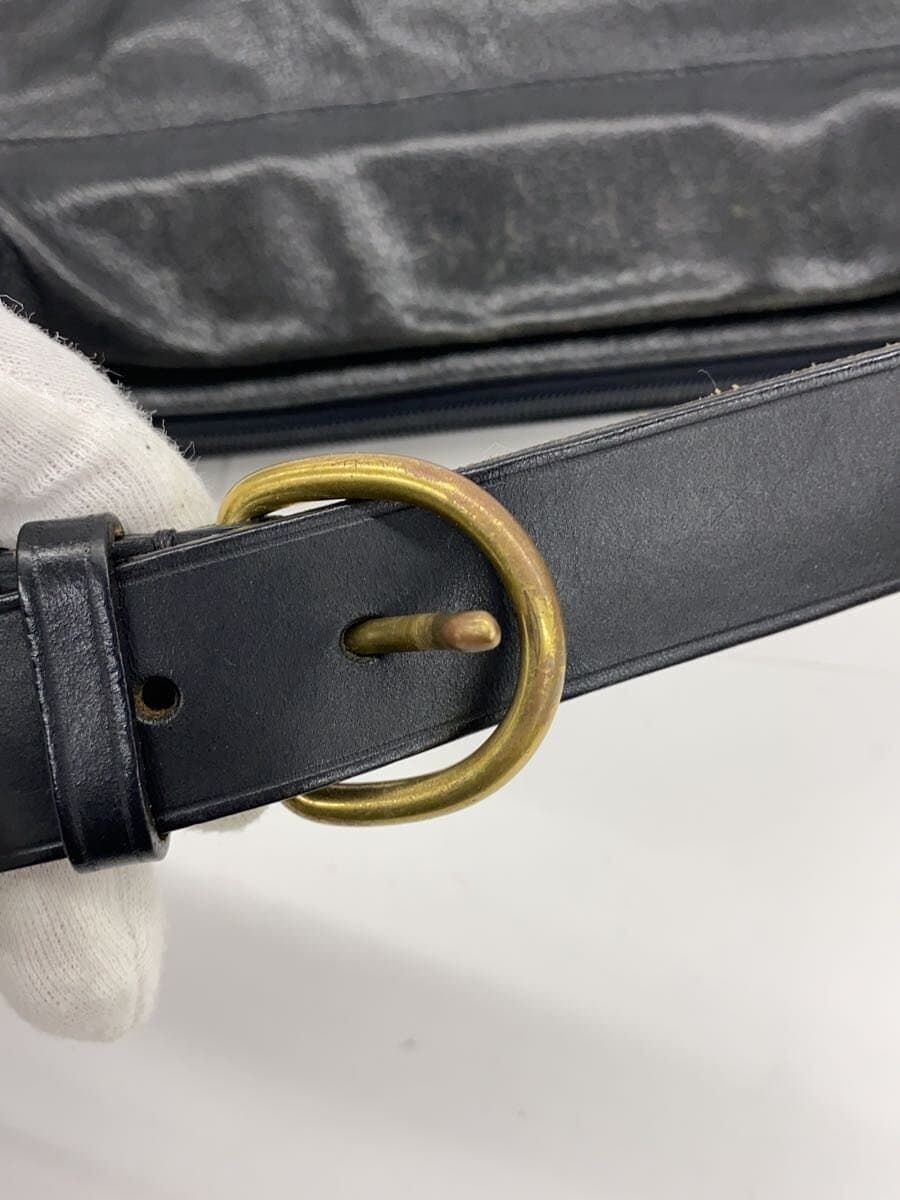 IL BISONTE Waist Pouch Leather BLK Solid 7