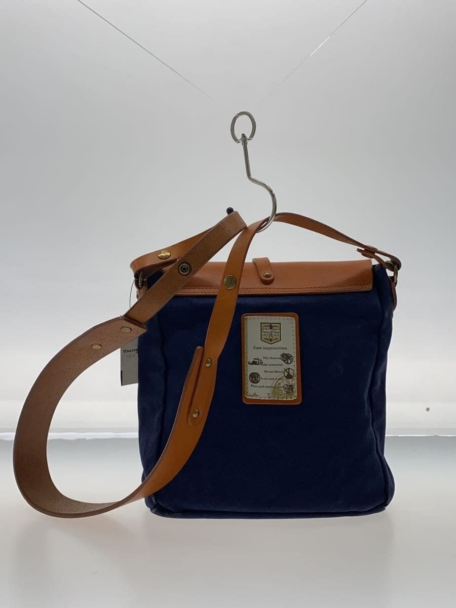SEAGULL SHIP Shoulder Bag Canvas Blue Solid Color Note: The canvas portion 3