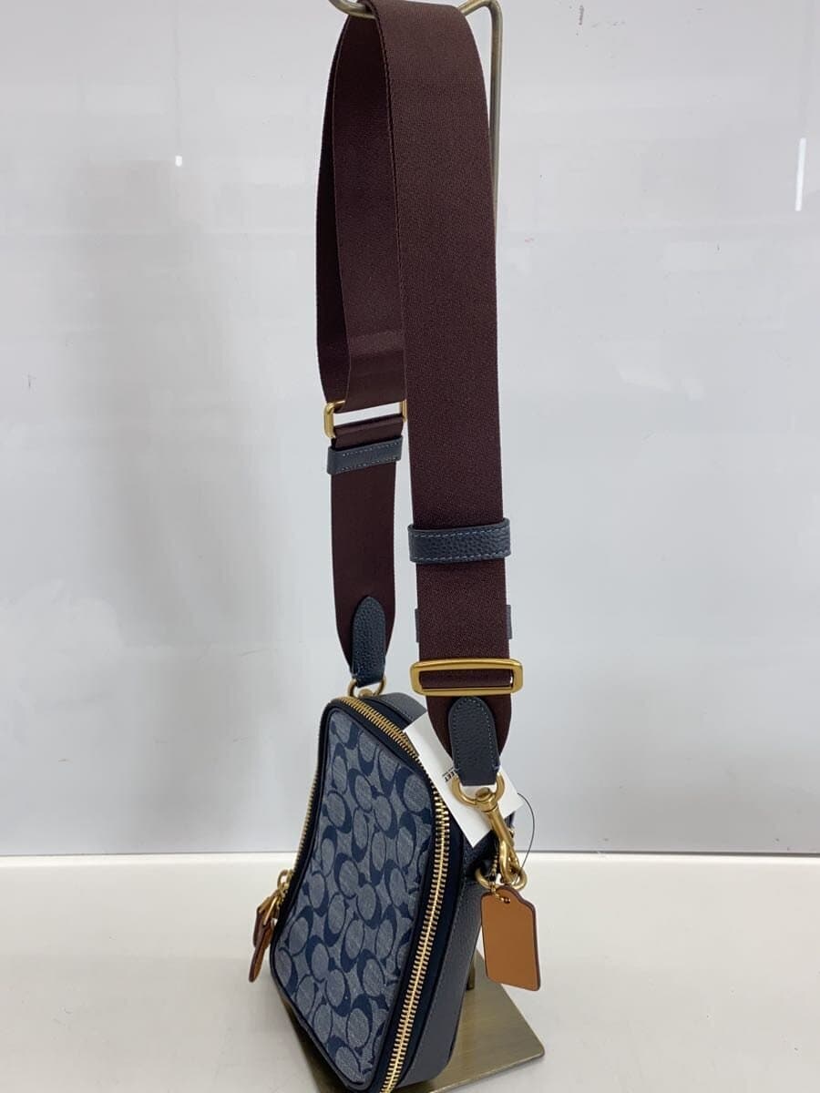 COACH Shoulder Bag Canvas NVY All Over Pattern C8235 Signature 2