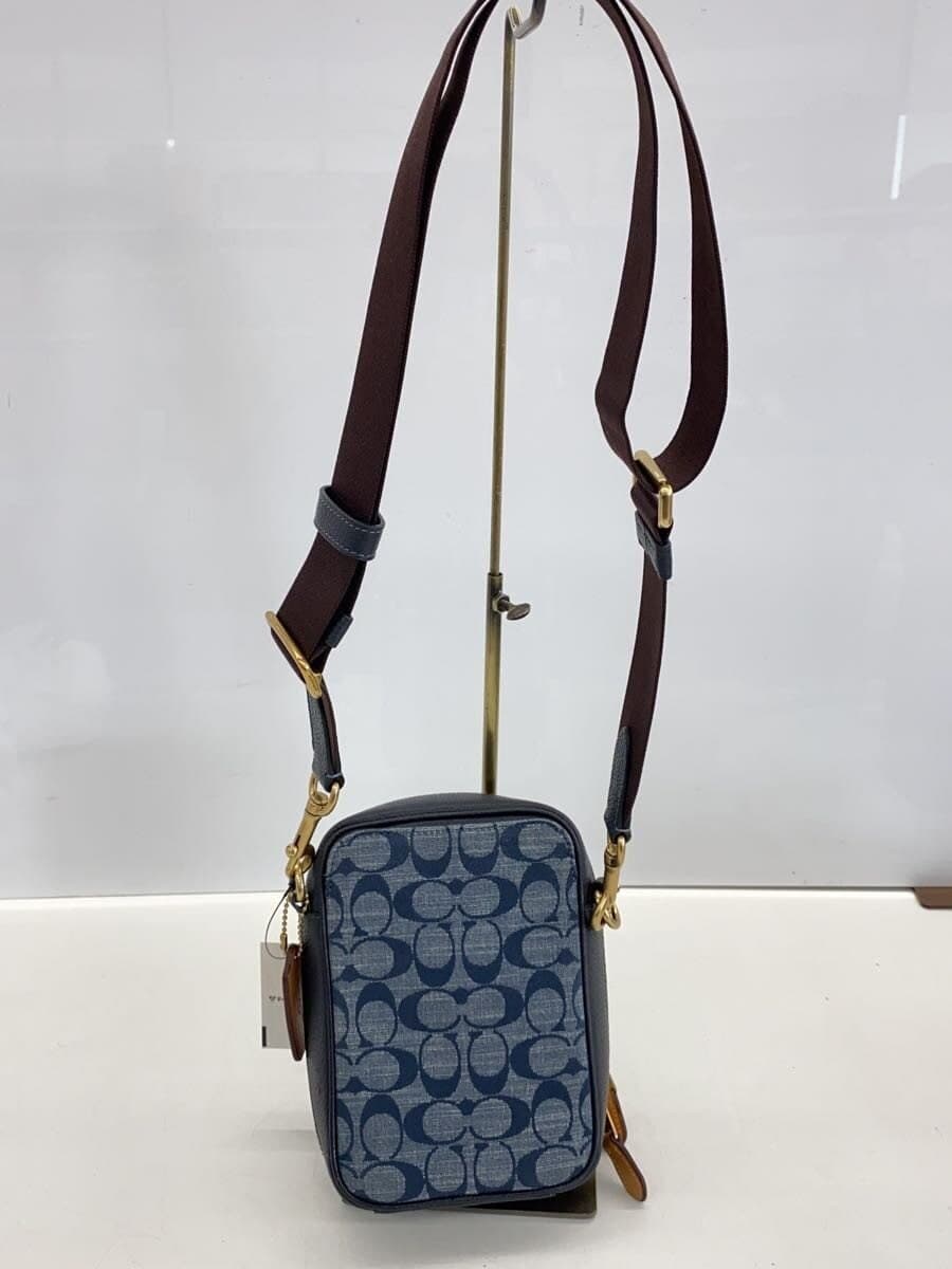 COACH Shoulder Bag Canvas NVY All Over Pattern C8235 Signature 3