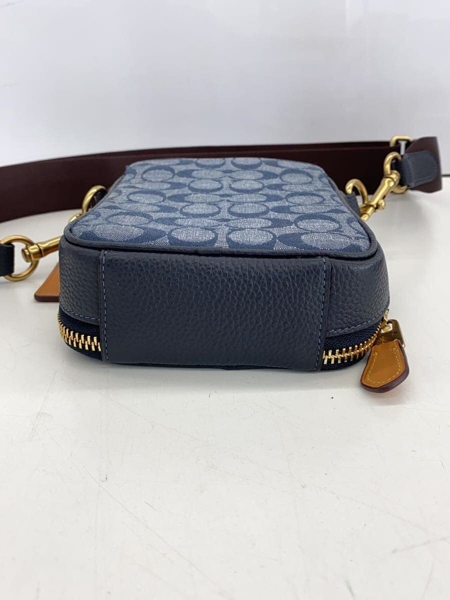 COACH Shoulder Bag Canvas NVY All Over Pattern C8235 Signature 4