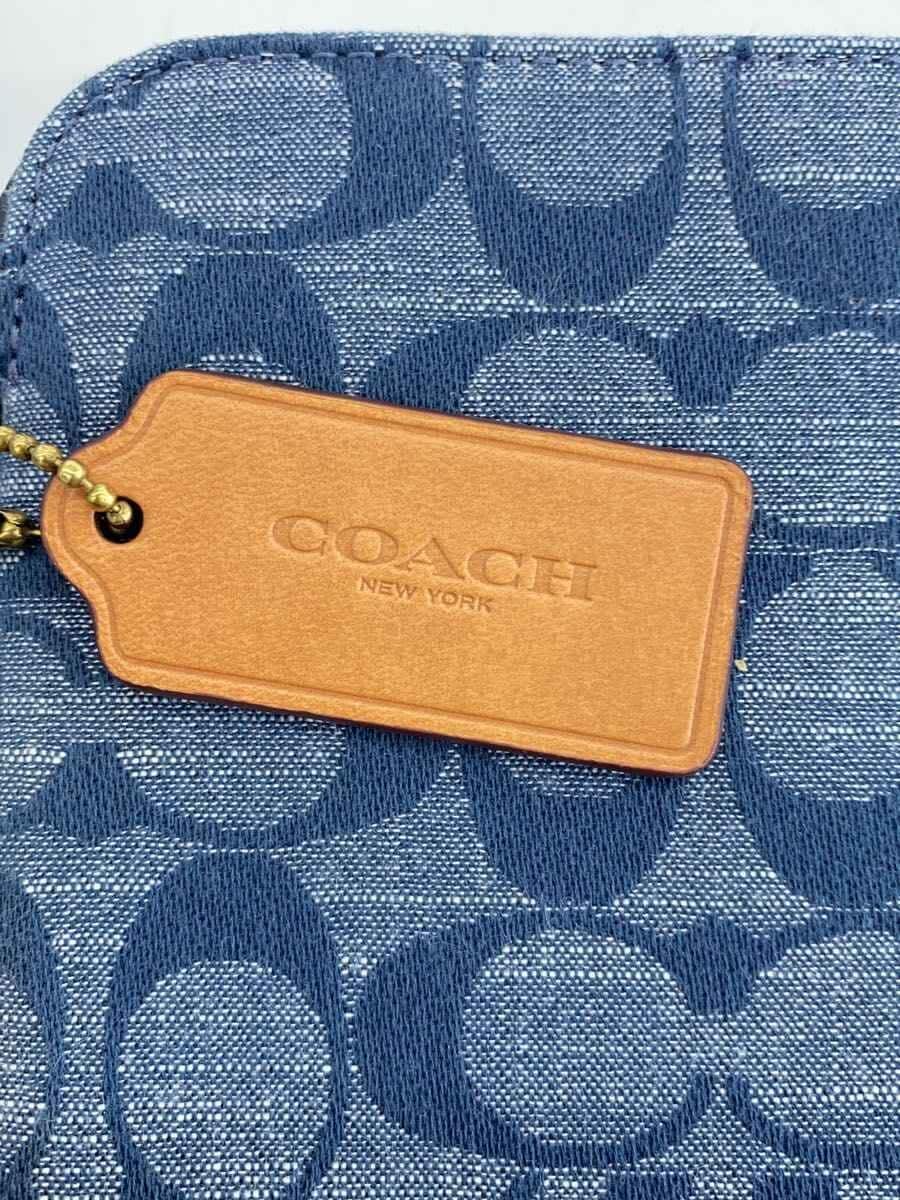 COACH Shoulder Bag Canvas NVY All Over Pattern C8235 Signature 5
