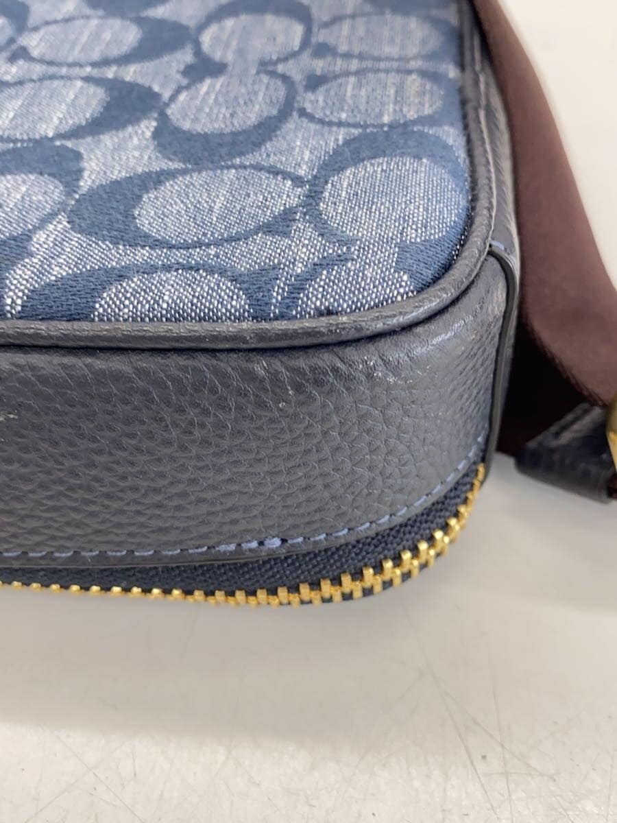 COACH Shoulder Bag Canvas NVY All Over Pattern C8235 Signature 7