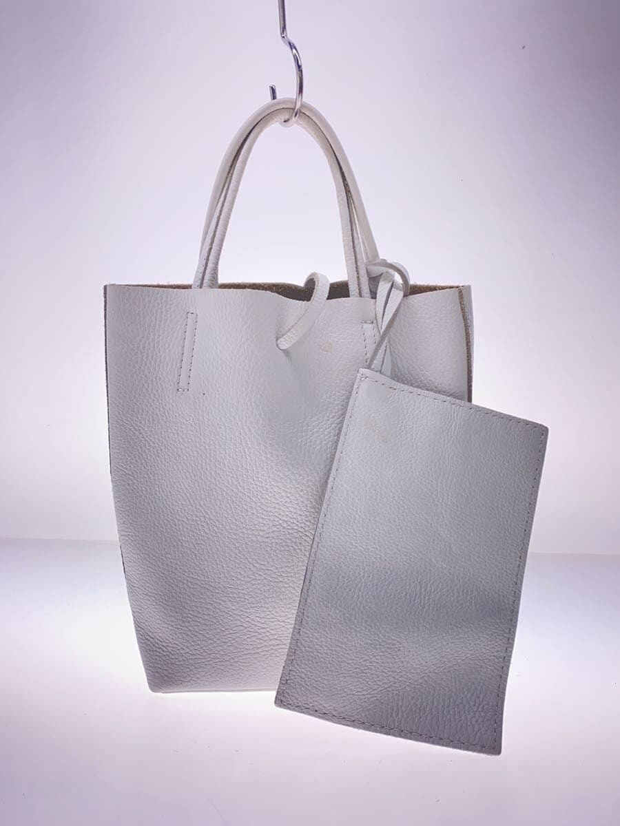 MARLON FIRENZE Handbag Leather WHT Solid 3