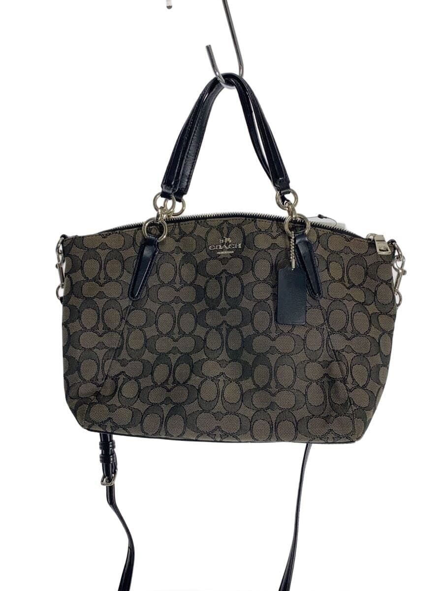 COACH Handbag_Signature Canvas BEG All Over Pattern