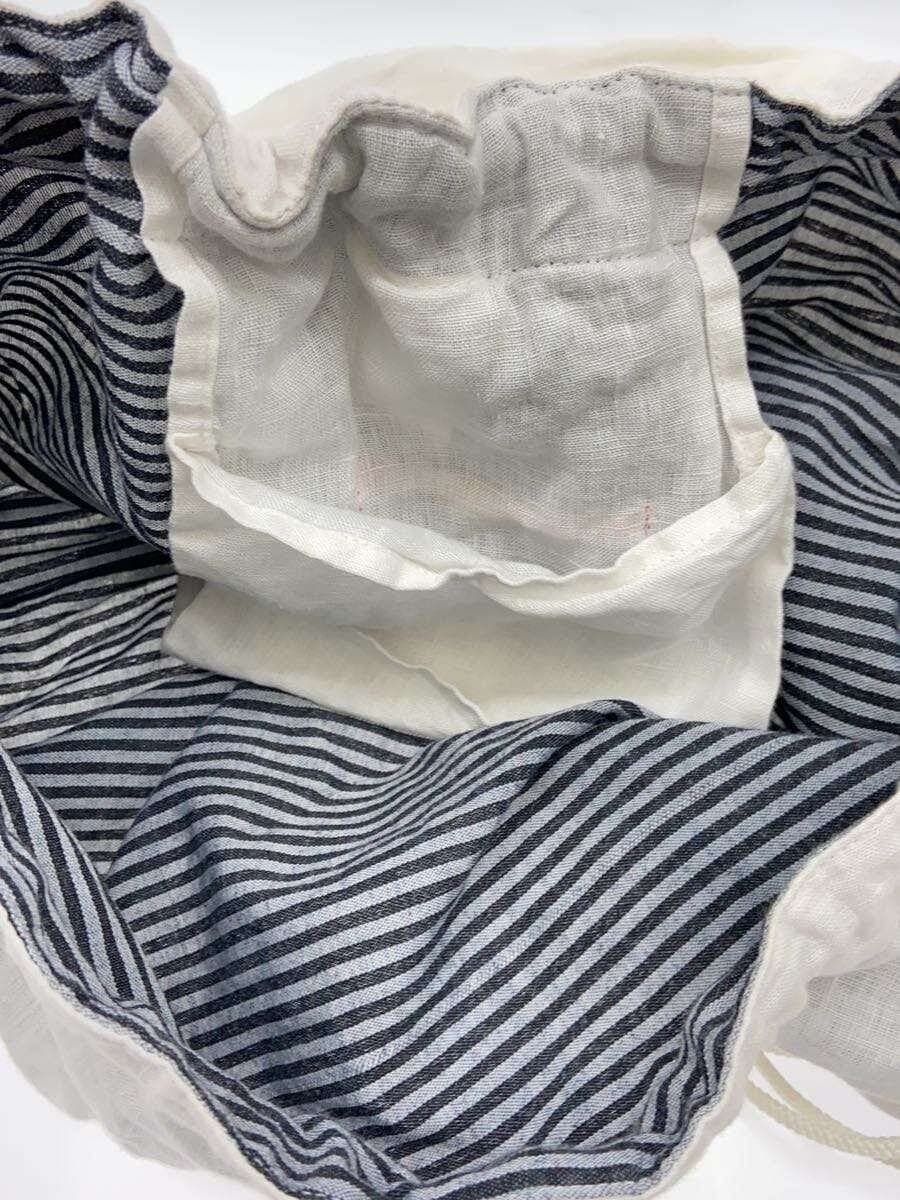 LEHKESA(Kesa ) Shoulder Bag Linen WHT LEH718 5