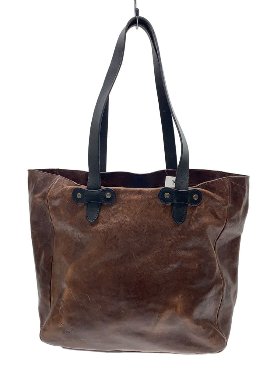 BUTTERO Tote Bag Leather BRW With Wear