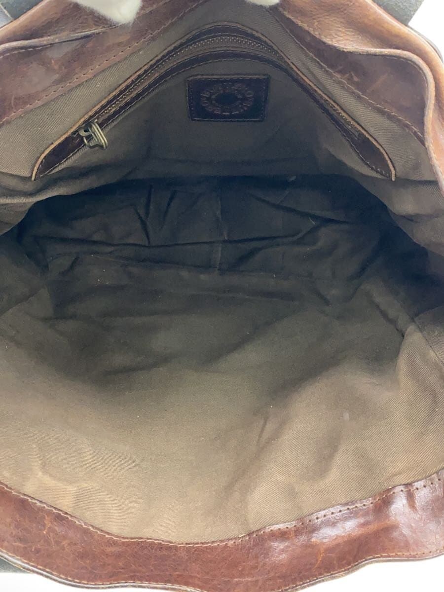 BUTTERO Tote Bag Leather BRW With Wear 6