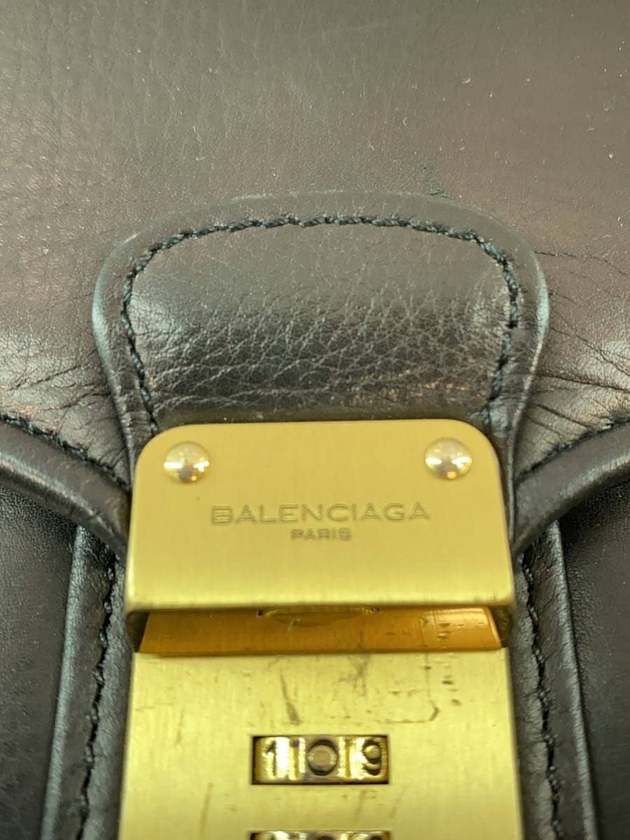 BALENCIAGA Business Bag Leather BLK 5