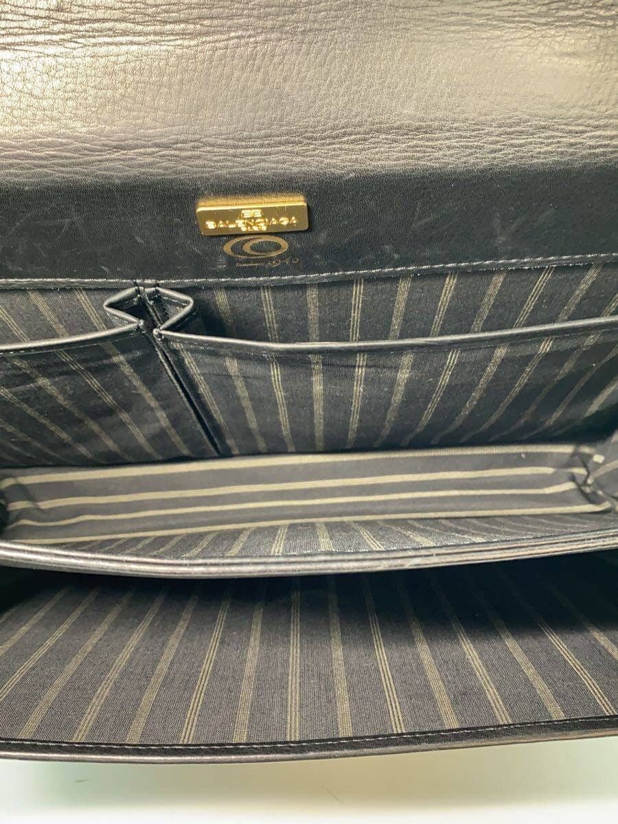 BALENCIAGA Business Bag Leather BLK 6