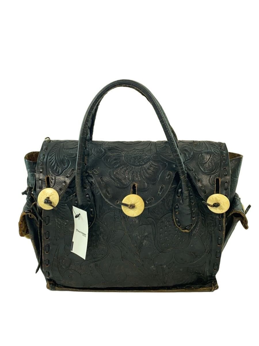 Carving Tribes Handbag Leather BLK