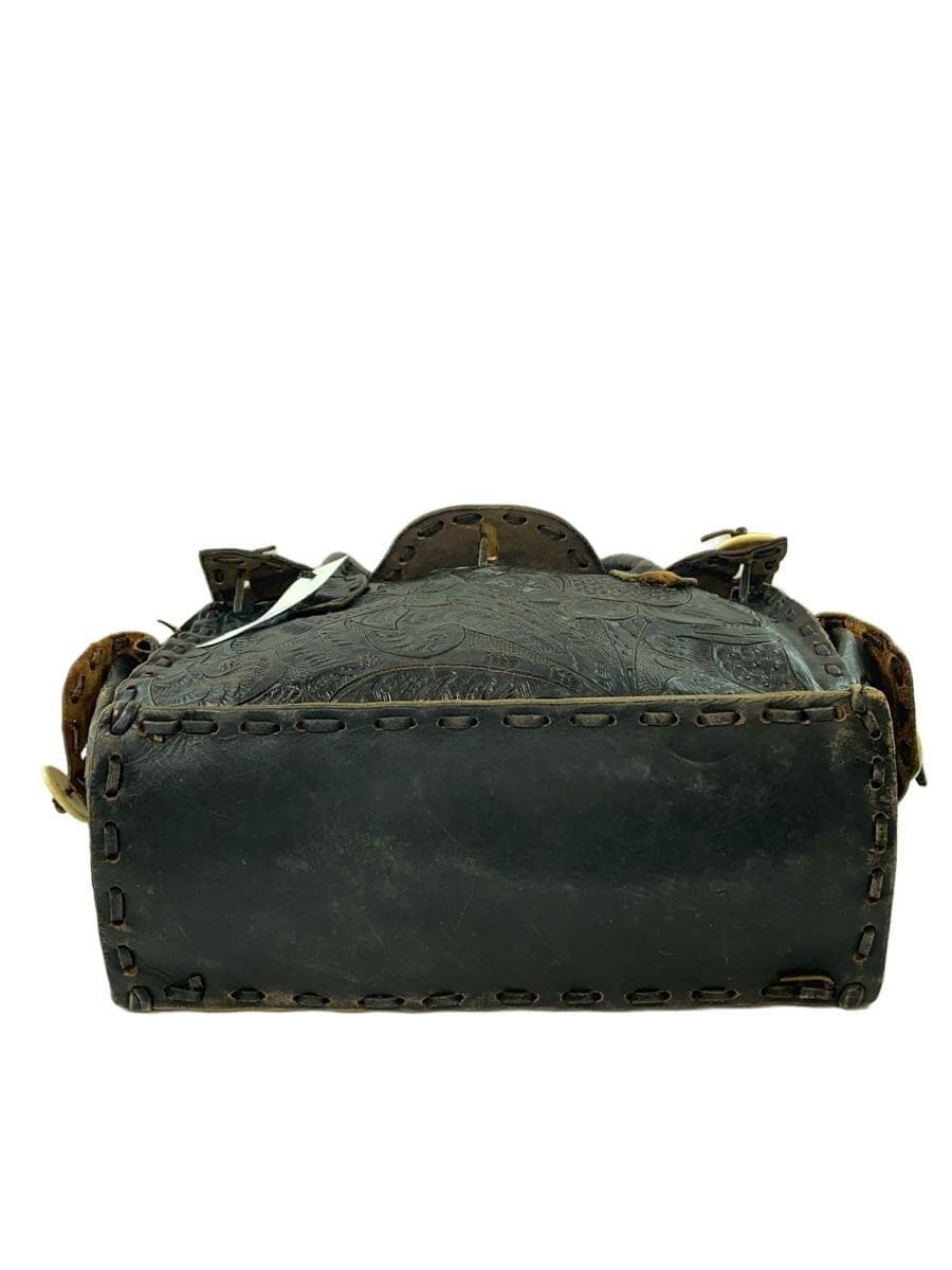 Carving Tribes Handbag Leather BLK 4
