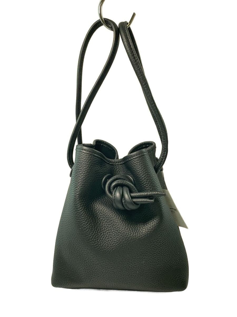 VASIC handbag leather black plain
