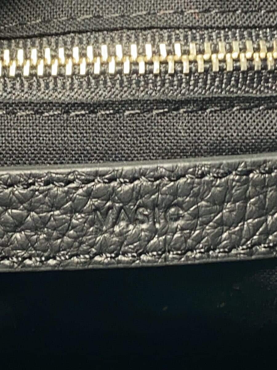 VASIC handbag leather black plain 5