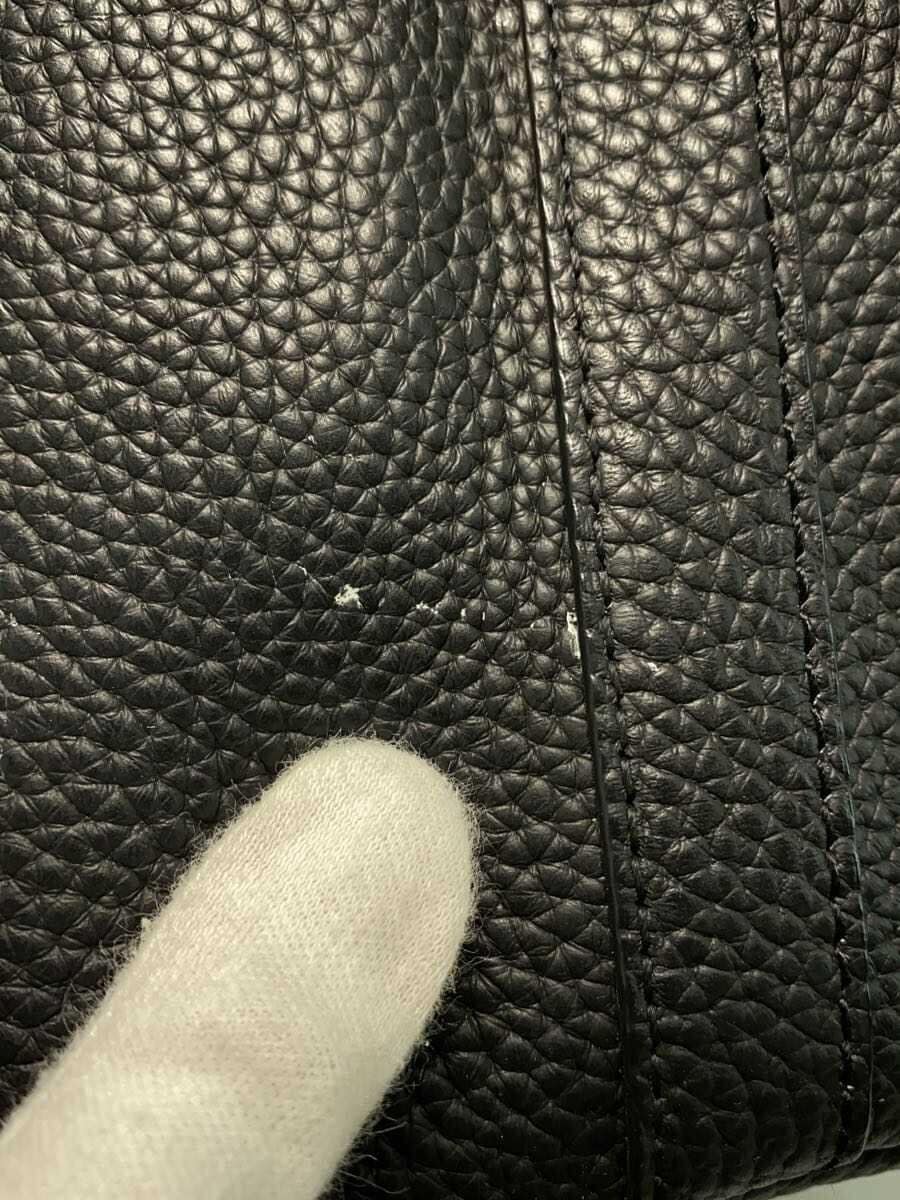 VASIC handbag leather black plain 7