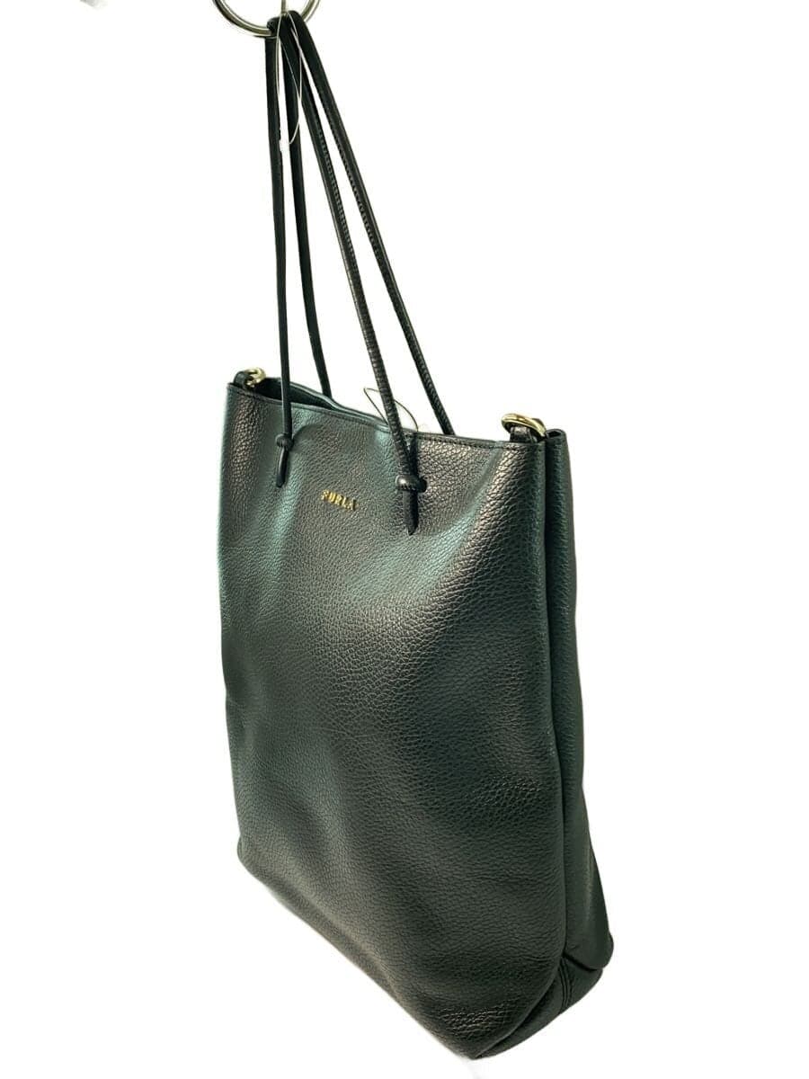 FURLA handbag leather black 2